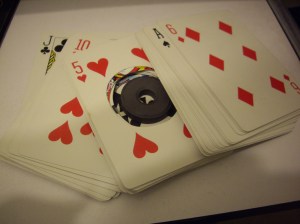 What. Theres a magnet within cut out cards. Hm.